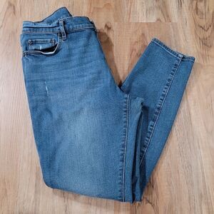 💛Loft Blue Distressed Skinny Jeans Size 10/30